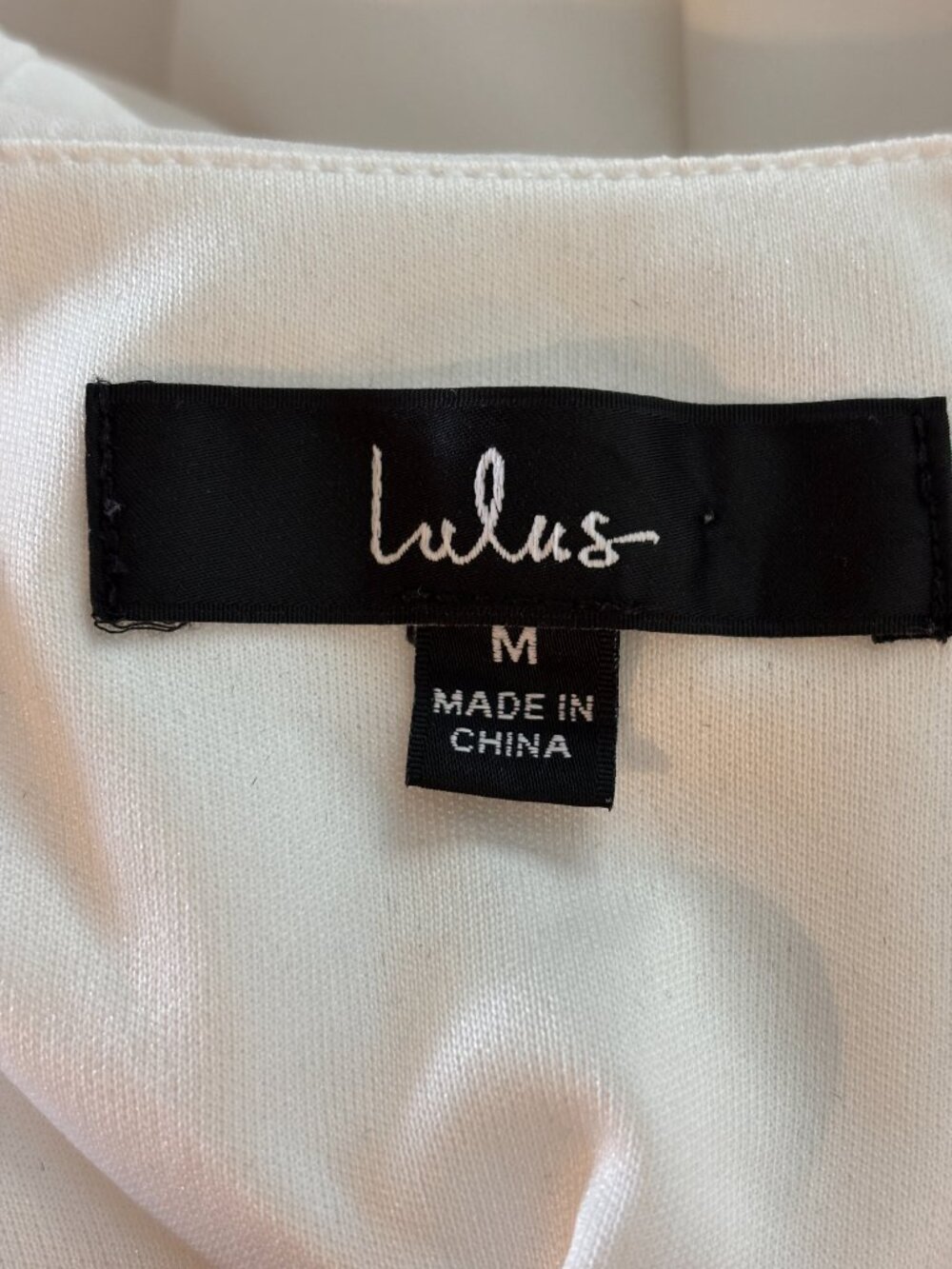 Lulus White Long Sleeve Shift Dress Medium Like New - Picture 5 of 6